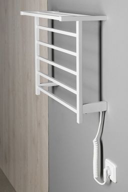 Aqualine Elzor EB500 Elektrický sušiak uterákov 50 x 47 cm, biela matná - galéria #2