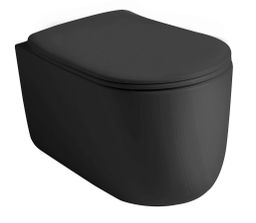 Kerasan Nolita Záchodová doska SLIM Soft Close, duroplast, čierna matná 539131 - galéria #1