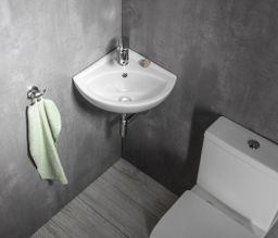 Aqualine Luigi Rohové umývadlo 34x34 cm, biele FS161 - galéria #3