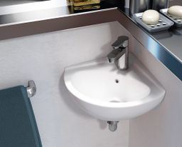 Aqualine Luigi Rohové umývadlo 34x34 cm, biele FS161 - galéria #2