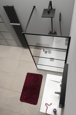Gelco Cure Black Sprchová zástena 100 cm, čierny mat/čierne sklo CB100 - galéria #1