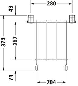 Duravit Starck 3 Sklopná mriežka, chróm 0050011000 - galéria #2