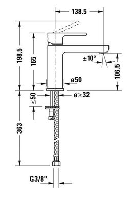 Duravit B.2 Umývadlová batéria, chróm B21020002010 - galéria #9