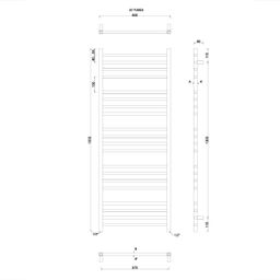 Sapho Metro 0411-02 Radiátor kombinovaný, 60x153cm, chróm - galéria #3