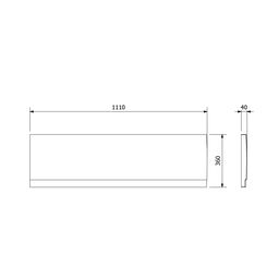 Polysan Deep Plain Predný panel 110x36 cm, ľavý, 83648 - galéria #2