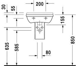 Duravit Starck 3 Umývadielko 45x32 cm, biele 0750450000 - galéria #3