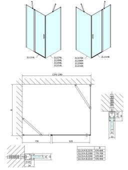Polysan Zoom Sprchové dvere dvojdielne, 140 cm, chróm, číre sklo ZL1314 - galéria #4