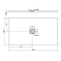Polysan Flexia Kúpeľňová vaňa z liateho mramoru 180x100x3,5 cm 72917 - galéria #2