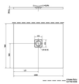 Polysan Flexia Vaňa z liateho mramoru, 100x90x3 cm 72925 - galéria #2