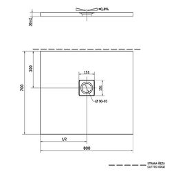 Polysan Flexia Vaňa z liateho mramoru, 80x70x3 cm 11241 - galéria #1