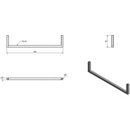 Sapho Avice Držiak na uteráky 450x95 mm, biely matný VC482 - galéria #2