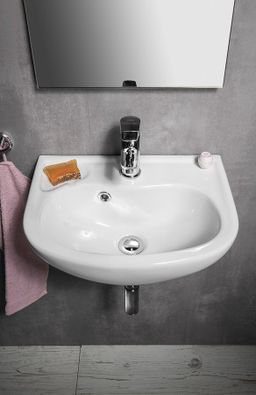 Aqualine Keramické umývadlo 45x35 cm, biele 10TP71045 - galéria #2