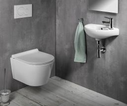 Oválne umývadlo Aqualine 39x23 cm, biele TP040 - galéria #3