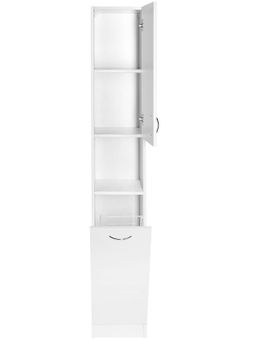 Aqualine Simplex Eco Vysoká skrinka 30 x 180 cm s košom, biela podložka SIME310 - galéria #5