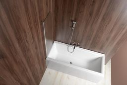 Aqualine Vilma Vaňová zástena, 60 cm, ľavá, matné sklo/chróm AQ6018L - galéria #1