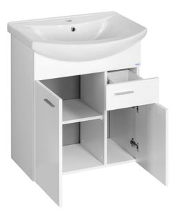 Aqualine Zoja Umývadlová skrinka 61,5x74x32 cm, biela 51065A - galéria #2