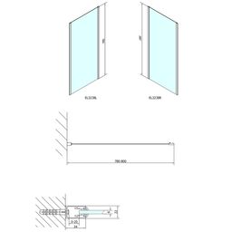 Polysan Easy Bočná stena 80 cm, sklenená tehla EL3238 - galéria #1