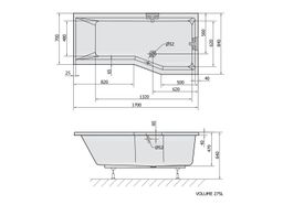 Polysan Versys Asymetrická vaňa 170x84x70 cm, pravá - biela 70611 - galéria #6