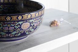 Sapho Priori PI022 Keramické umývadlo 41 cm, fialové s ornamentmi PI022 - galéria #5