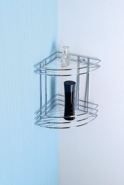 Aqualine Line Rohová dvojitá polica, chróm 37010 - galéria #1