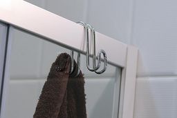 Aqualine Chrom Line Závesný háčik na sprchové zásteny dvojitý, chróm, 37030 - galéria #1