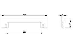 Aqualine Kili Handle 12,8 cm, chróm 10090 - galéria #3