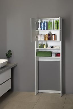Aqualine Simplex Eco Skriňa na práčku 63 x 190 cm, biela matná SIME715 - galéria #3