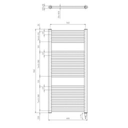 Aqualine Direct-E ILE96T Elektrický radiátor 60x96 cm, biely - galéria #5