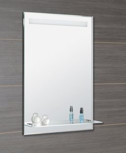 Zrkadlo Aqualine 60x80 cm s LED svetlom a poličkou ATH53 - galéria #1