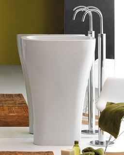 Kerasan Aquatech Voľne stojace umývadlo 60x85x40 cm, biele 374201 - galéria #1