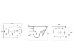 Sapho Avva WC Rimless s bidetovou sprchou, biele 100312 - galéria #5