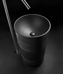 Kerasan Barrel Voľne stojace umývadlo 42x90x42 cm, čierna 4742K31 - galéria #1