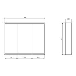 Sapho Batu Galéria s LED osvetlením 80x71x15 cm, biela 1141131 - galéria #7