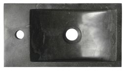 Sapho Block Stone umývadlo s otvorom na ľavej strane 40x10x22 cm, antracit 2401-38 - galéria #2