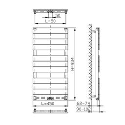 Aqualine Bondi DC400T Radiátor kombinovaný, 45x93,4cm, biely - galéria #5