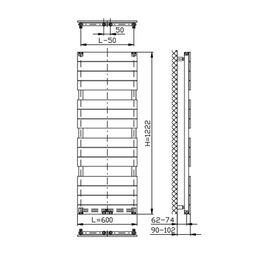 Aqualine Bondi DC420T Radiátor kombinovaný, 60x122,2cm, biely - galéria #5