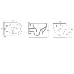 Sapho Brilla CleanWash Závěsné WC s bidetovou sprškou Rimless, bílá 100612 - galéria #8