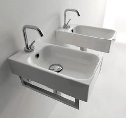 Kerasan Cento Keramické umývadlo 45x25 cm, biele 353701 - galéria #1