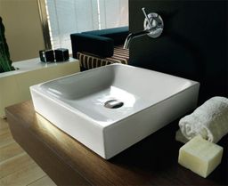 Kerasan Cento Keramické umývadlo na dosku 45x45 cm, biele 354401 - galéria #1