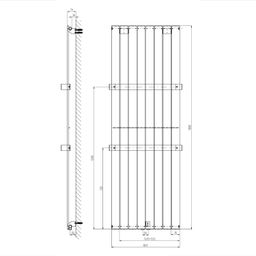 Sapho Colonna IR146 Radiátor pre vykurovací systém, 60,2x180cm, strieborná metalíza - galéria #3
