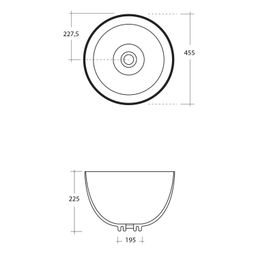 Sapho Dome Keramické umývadlo 45,5 cm, biele WH030 - galéria #4