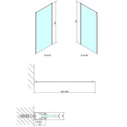 Polysan Easy Bočná stena 100 cm, číre sklo EL3415 - galéria #1