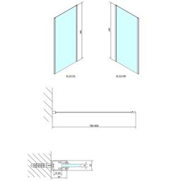Polysan Easy Bočná stena 80 cm, číre sklo EL3215 - galéria #1