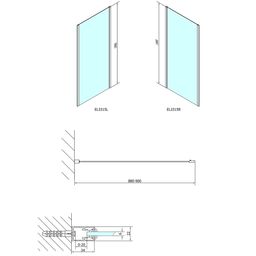 Polysan Easy Bočná stena 90 cm, číre sklo EL3315 - galéria #1