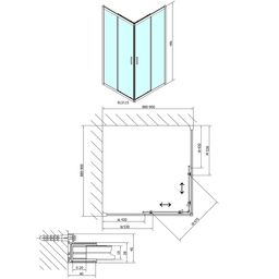 Polysan Easy Square sprchový kút 90x90cm, číre sklo EL5115 - galéria #1