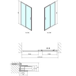 Polysan Easy Sprchové dvere posuvné 120 cm, sklenená tehla EL1238 - galéria #1