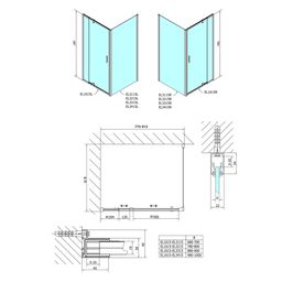 Polysan Easy Sprchové dvere otočné 76-90 cm, číre sklo EL1615 - galéria #2