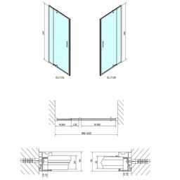 Polysan Easy Sprchové dvere otočné 88-102 cm, číre sklo EL1715 - galéria #1