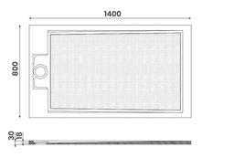 Gelco G5 Ema Sprchová vanička, 1400x800 mm, biela PE14080 - galéria #3