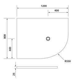 Polysan Flexia Vaňa z liateho mramoru 120x80x3 cm, R550, ľavá 91281 - galéria #1